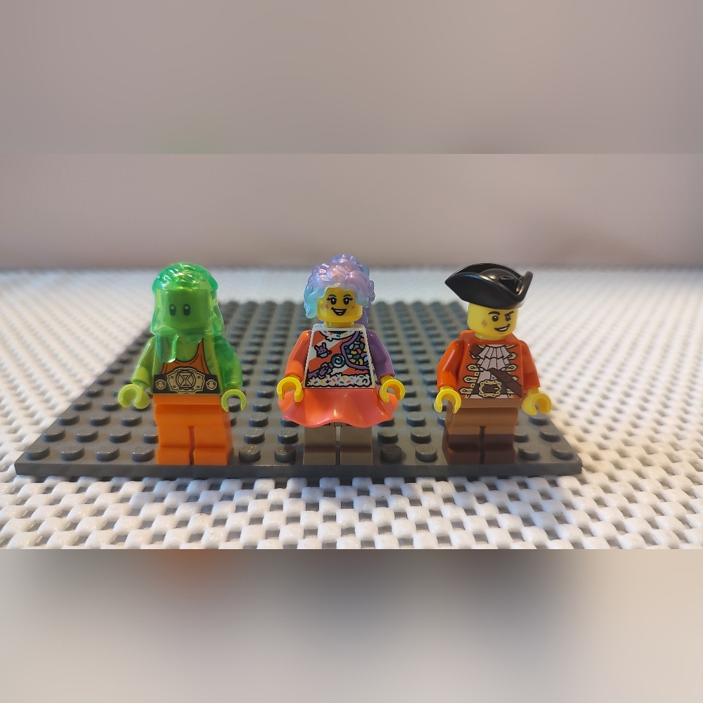 Lego BAM Minifigures Captain, Slime Guy, Girl